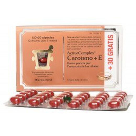 Caroteno + E Pack 3 unidades (150 cáps x 3) - Pharmanord Activecomplex