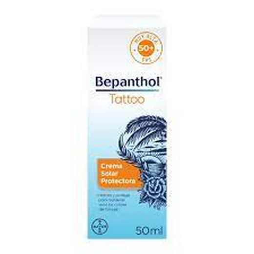 Bepanthol Tattoo crema solar protectora SPF50+ 50 ml. Especial piel tatuada