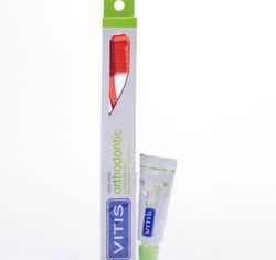 Cepillo Dental Vitis Orthodontic Acces +  Regalo pasta viaje
