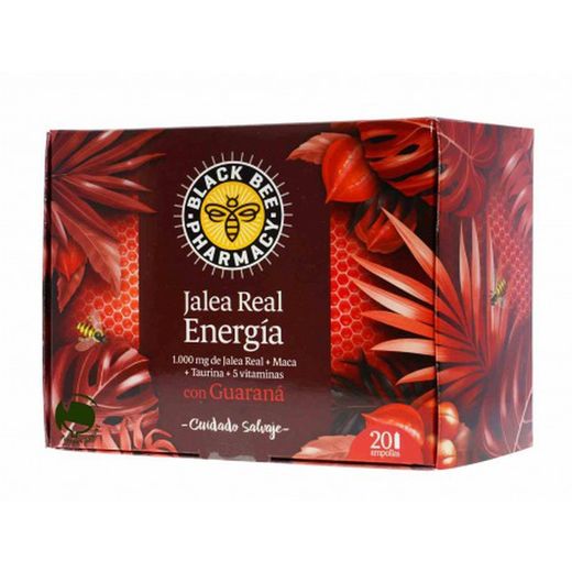 Jalea Real Energía  Black Bee Pharmacy 20 ampollas, con Guaraná,Taurina y Maca