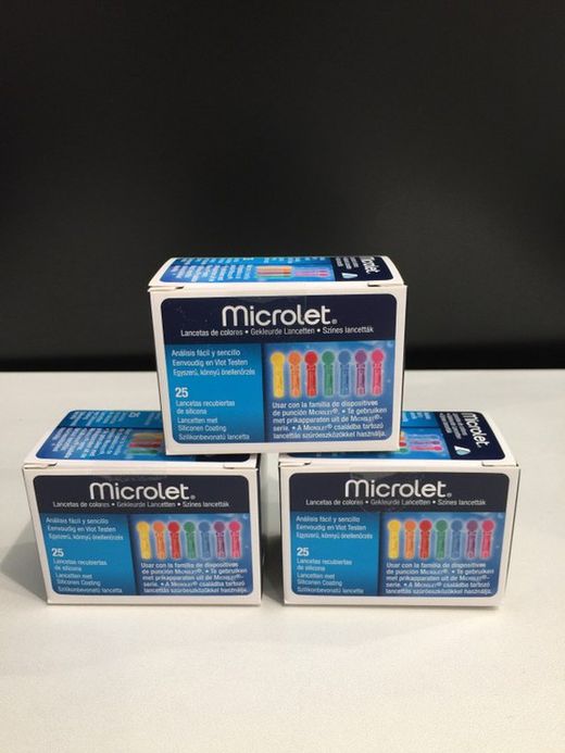Lancetas Microlet  25 unidades