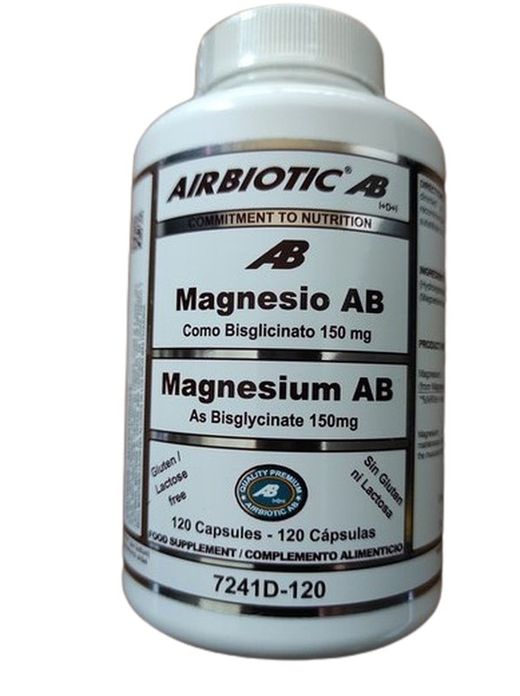 Bisglicinato de magnésio 150 mg 120 cápsulas Airbiotic