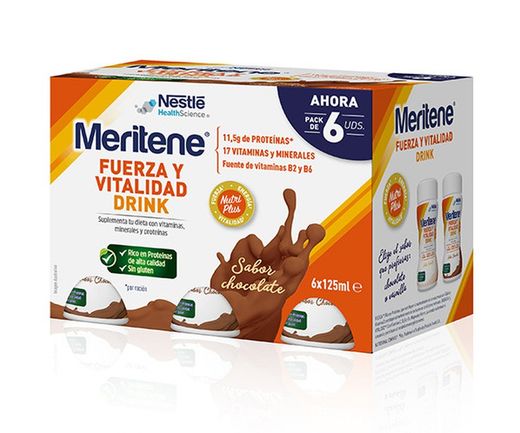 Meritene 6 x 125 ml sabor chocolate