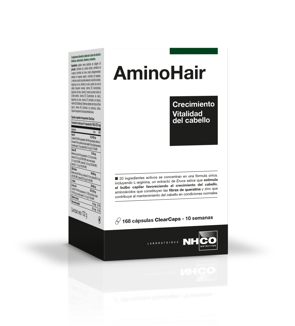 NHCO- AMINOHAIR - Crecimiento y vitalidad del cabello - 168 cápsulas ( Programa 10 semanas)