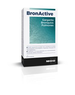 NHCO BronActive - 28 cápsulas - garganta bronquios pulmones