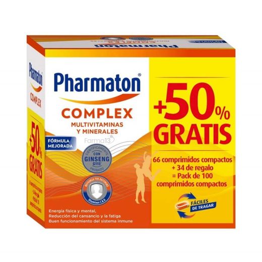 Pharmaton Pack Ahorro 66 comprimidos+34 comprimidos (gratis)