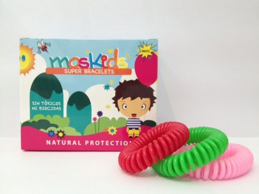 Pulseras Anti mosquitos Moskids Espiral para Niños 4 unidades