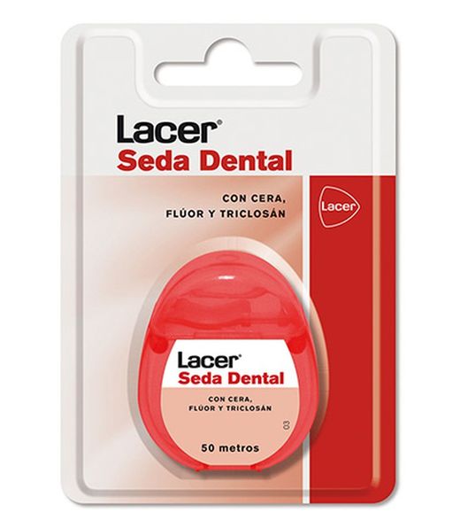 Lacer soie dentaire avec de la cire, du fluor et du triclosan